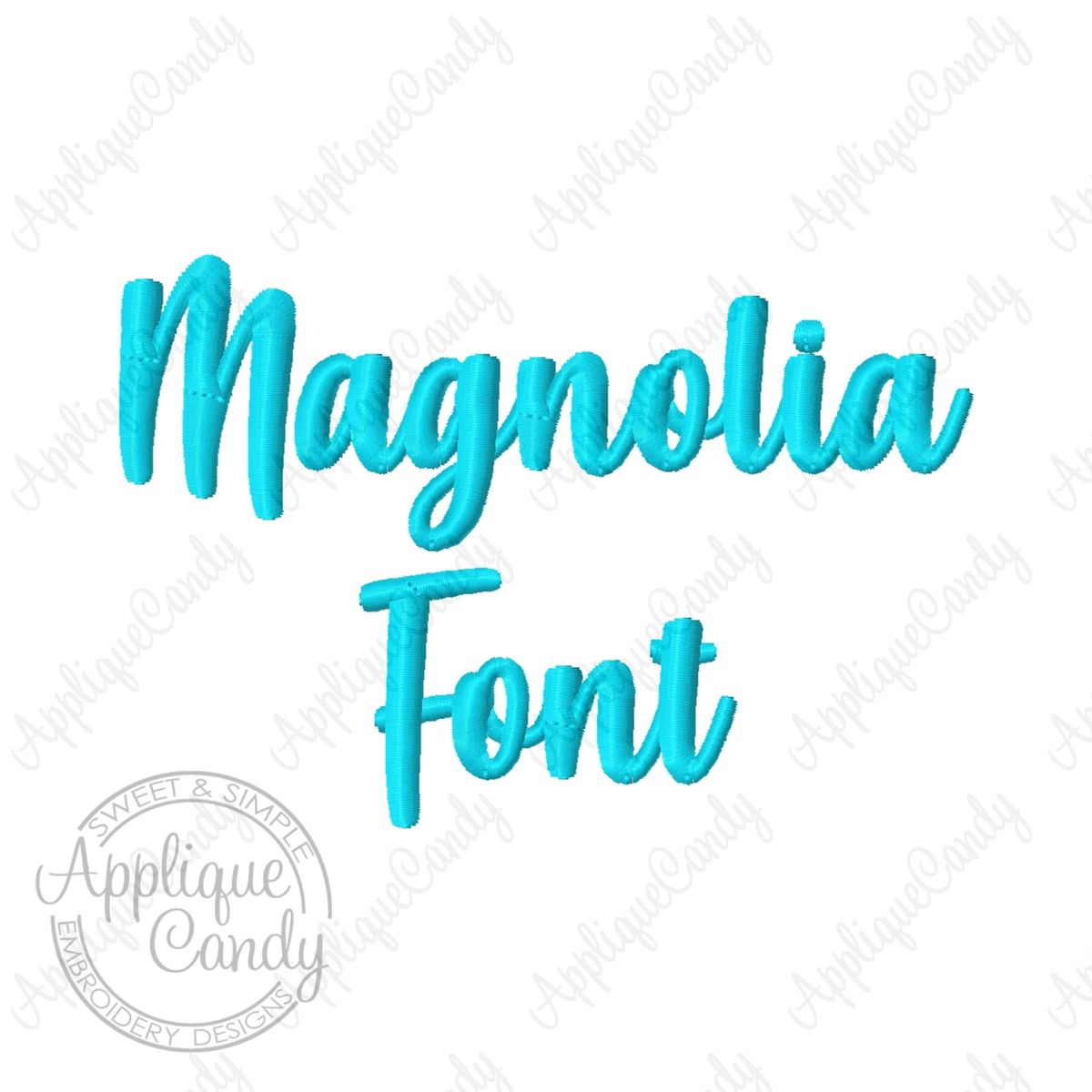 Magnolia Embroidery Font